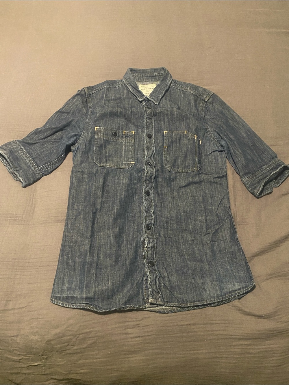 All Saints Men's Denim Button-Up Shirt